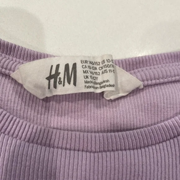 H&M youth purple “kindness” short sleeve shirt - Picture 2 of 5